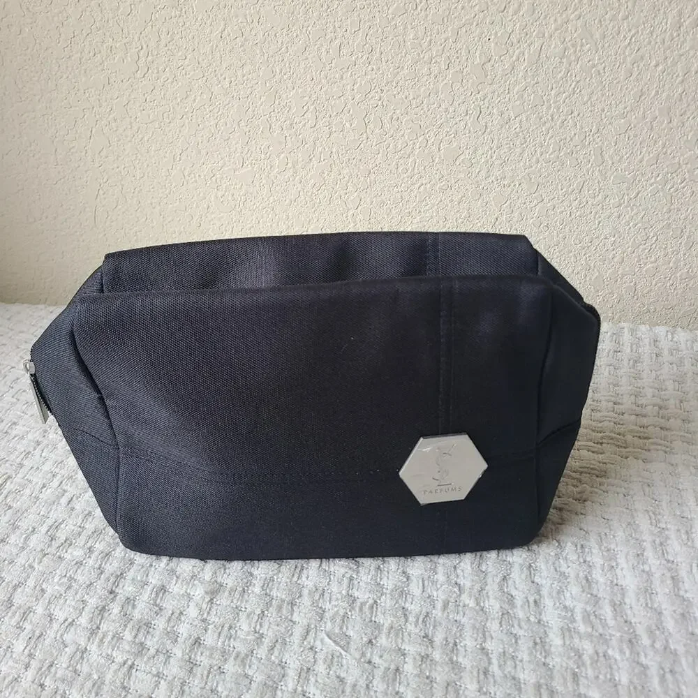 YSL Perfums Black Cosmetic Pouch Bag Travel Bag